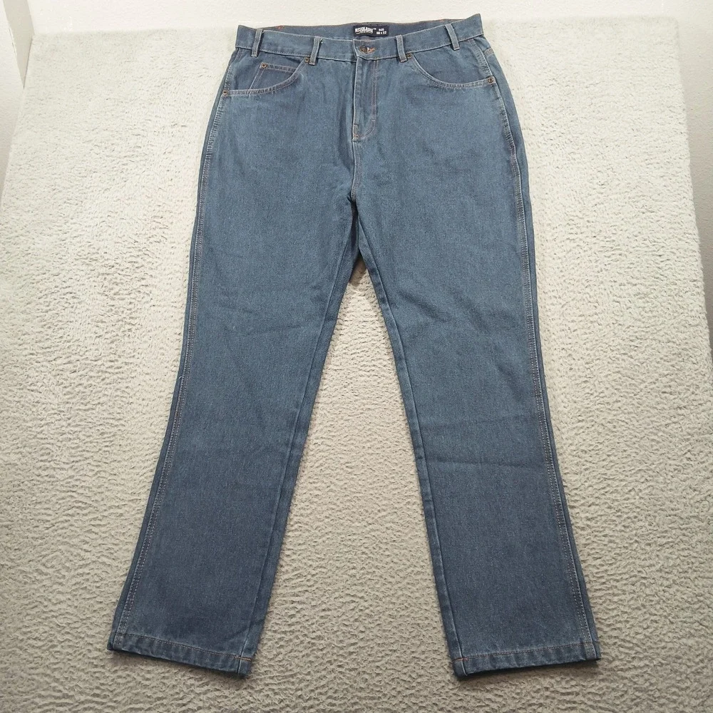 Mission Ridge Denim Men's 38x32 Blue Straight Fit 100% Cotton‎ Jeans EUC